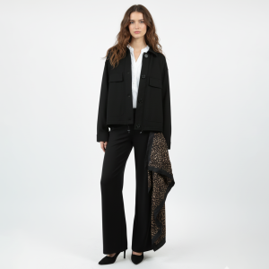 Chaquetas Casuales de Color Sólido en Tejido Ponte de Roma con Botones para Dama Abrigos de Mujer